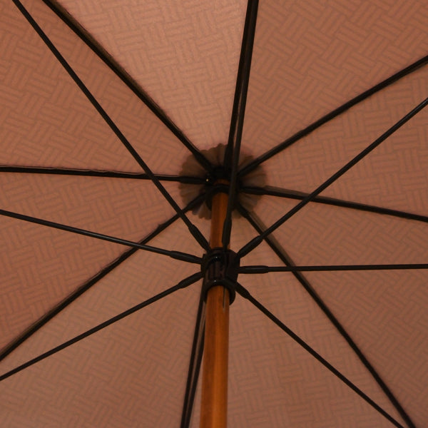 和柄テキスタイル 天然竹蝙蝠傘／燕脂（わがらてきすたいる てんねんだけこうもり傘／えんじ）