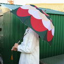 丸屋根深張傘‐ダリア／アパッチグリーン（ドーム傘）