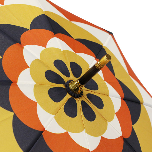 丸屋根深張傘‐ダリア／ネイビーブルー｜おしゃれな和柄傘ブランド［和