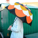 丸屋根深張傘‐ダリア／ネイビーブルー（ドーム傘）