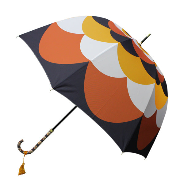 丸屋根深張傘‐ダリア／ネイビーブルー（ドーム傘）