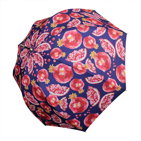 丸屋根深張傘‐柘榴／紺藍｜おしゃれな和柄傘ブランド［和傘や北斎