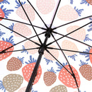 丸屋根深張傘‐苺／純白（ドーム傘-いちご／じゅんぱく）