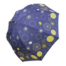 丸屋根深張傘‐蒲公英／濃藍（ドーム傘-たんぽぽ／こいあい）
