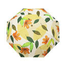 和柄テキスタイル 三つ折り畳み傘‐躑躅／ベージュ（わがらてきすたいる みつ折りたたみ傘-つつじ）