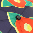 和柄テキスタイル 三つ折り畳み傘‐TSUBAKI／紺青（わがらてきすたいる みつ折りたたみ傘‐つばき／こんじょう）