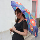 和柄テキスタイル 三つ折り畳み傘‐TSUBAKI／紺青（わがらてきすたいる みつ折りたたみ傘‐つばき／こんじょう）