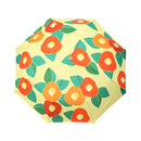 和柄テキスタイル 三つ折り畳み傘‐TSUBAKI／生成（わがらてきすたいる みつ折りたたみ傘-つばき／きなり）