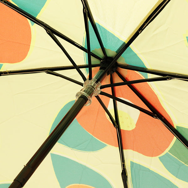 和柄テキスタイル 三つ折り畳み傘‐TSUBAKI／生成（わがらてきすたいる みつ折りたたみ傘-つばき／きなり）