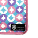 和柄テキスタイル 折り畳み傘袋‐七宝／薄紅梅（わがらてきすたいる 折りたたみ傘ケース-しっぽう／うすこうばい）