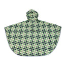 和柄テキスタイル 子供雨合羽‐ふうしゃ／みどり（わがらてきすたいる キッズレインコート-ふうしゃ／みどり）