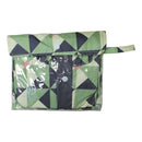 和柄テキスタイル 子供雨合羽‐ふうしゃ／みどり（わがらてきすたいる キッズレインコート-ふうしゃ／みどり）