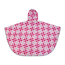 和柄テキスタイル 子供雨合羽‐ふうしゃ／もも（わがらてきすたいる キッズレインコート-ふうしゃ／もも）