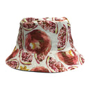 和柄テキスタイル リバーシブル雨帽子‐柘榴／真白／60cm（わがらてきすたいる りばーしぶるレインハット‐ざくろ／ましろ／60cm）