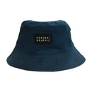 和柄テキスタイル リバーシブル雨帽子‐柘榴／真白／60cm（わがらてきすたいる りばーしぶるレインハット‐ざくろ／ましろ／60cm）