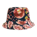 和柄テキスタイル リバーシブル雨帽子‐柘榴／紺藍／60cm（わがらてきすたいる りばーしぶるレインハット‐ざくろ／こんあい／60cm）