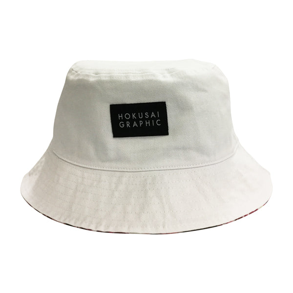 和柄テキスタイル リバーシブル雨帽子‐柘榴／紺藍／60cm｜おしゃれな和