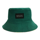 和柄テキスタイル リバーシブル雨帽子‐向日葵／琥珀／60cm（わがらてきすたいる りばーしぶるレインハット‐ひまわり／こはく／60cm）