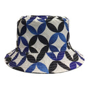 和柄テキスタイル リバーシブル雨帽子‐七宝／北斎ブルー／60cm（わがらてきすたいる りばーしぶるレインハット-しっぽう／ほくさいぶるー／60cm）