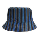 和柄テキスタイル リバーシブル雨帽子‐子持縞／北斎ブルー／60cm（わがらてきすたいる りばーしぶるレインハット-こもちじま／ほくさいぶるー／60cm）