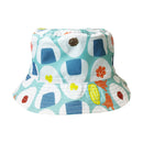 和柄テキスタイル リバーシブル雨帽子‐おさなごおにぎり／55cm（わがらてきすたいる りばーしぶるレインハット‐おさなごおにぎり／55cm）