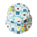 和柄テキスタイル リバーシブル雨帽子‐おさなごおにぎり／55cm（わがらてきすたいる りばーしぶるレインハット‐おさなごおにぎり／55cm）