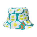 和柄テキスタイル リバーシブル雨帽子‐わらわべめだまやき／55cm（わがらてきすたいる りばーしぶるレインハット‐わらわべめだまやき／55cm）