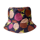 和柄テキスタイル リバーシブル雨帽子‐苺／濃紺／55cm（わがらてきすたいる りばーしぶるレインハット‐いちご／のうこん／55cm）