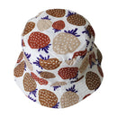 和柄テキスタイル リバーシブル雨帽子‐苺／純白／55cm（わがらてきすたいる りばーしぶるレインハット‐いちご／じゅんぱく／55cm）