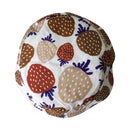 和柄テキスタイル リバーシブル雨帽子‐苺／純白／55cm（わがらてきすたいる りばーしぶるレインハット‐いちご／じゅんぱく／55cm）