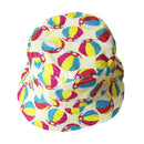 和柄テキスタイル リバーシブル雨帽子‐紙風船／淡黄／55cm（わがらてきすたいる りばーしぶるレインハット‐かみふうせん／たんこう／55cm）