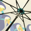 和柄テキスタイル 三つ折り畳み傘‐大嘴／シーグリーン（わがらてきすたいる みつ折りたたみ傘-おおはし）