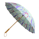 和柄テキスタイル 16本骨長傘‐群ペンギン／パステル（わがらてきすたいる 16ぽんほねなががさ‐むれぺんぎん）