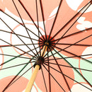 和柄テキスタイル 16本骨長傘‐朝顔／レッド（わがらてきすたいる 16ぽんほねなががさ‐あさがお）