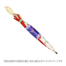 和柄テキスタイル 16本骨長傘‐朝顔／レッド（わがらてきすたいる 16ぽんほねなががさ‐あさがお）