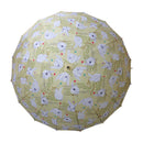 和柄テキスタイル 16本骨長傘‐お月見兎／ベージュ（わがらてきすたいる 16ぽんほねなががさ‐おつきみうさぎ）