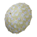 和柄テキスタイル 16本骨長傘‐お月見兎／ベージュ（わがらてきすたいる 16ぽんほねなががさ‐おつきみうさぎ）