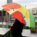 和柄テキスタイル 16本骨長傘‐りんご（わがらてきすたいる 16ぽんほねなががさ‐林檎）