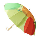 和柄テキスタイル 16本骨長傘‐りんご（わがらてきすたいる 16ぽんほねなががさ‐林檎）