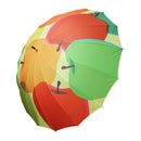 和柄テキスタイル 16本骨長傘‐りんご（わがらてきすたいる 16ぽんほねなががさ‐林檎）