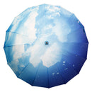 和柄テキスタイル 16本骨長傘‐空（わがらてきすたいる 16ぽんほねなががさ‐そら）