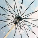 和柄テキスタイル 16本骨長傘‐空（わがらてきすたいる 16ぽんほねなががさ‐そら）