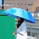 和柄テキスタイル 16本骨長傘‐空（わがらてきすたいる 16ぽんほねなががさ‐そら）