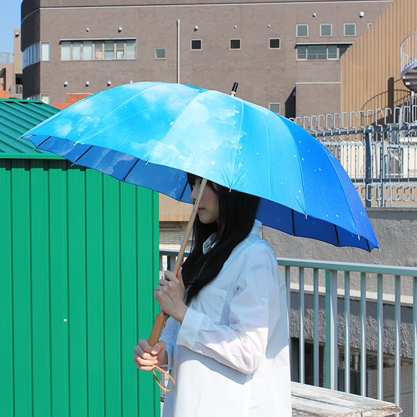 和柄テキスタイル 16本骨長傘‐空｜おしゃれな和柄傘ブランド［和