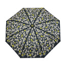 和柄テキスタイル 三つ折り畳み傘‐マーガレット／ネイビー（わがらてきすたいる みつ折りたたみ傘-木春菊）