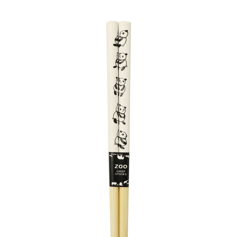 【万作セレクト】animals zoo chopsticks パンダの箸・スプーンセット-黒猫