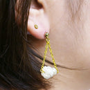 伝統水引細工耳刺‐淡路玉真珠（でんとうみずひきざいくピアス‐あわじだましんじゅ）