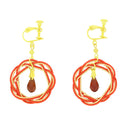 伝統水引細工耳飾‐あいおい結び（でんとうみずひきざいくイヤリング‐あいおいむすび）