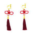 伝統水引細工耳飾‐二重叶結び（でんとうみずひきざいくイヤリング‐にじゅうかないむすび）