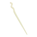 牛骨角蛇行一本簪-白（ぎゅうこつつのだこういっぽんかんざし-しろ）